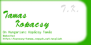tamas kopacsy business card